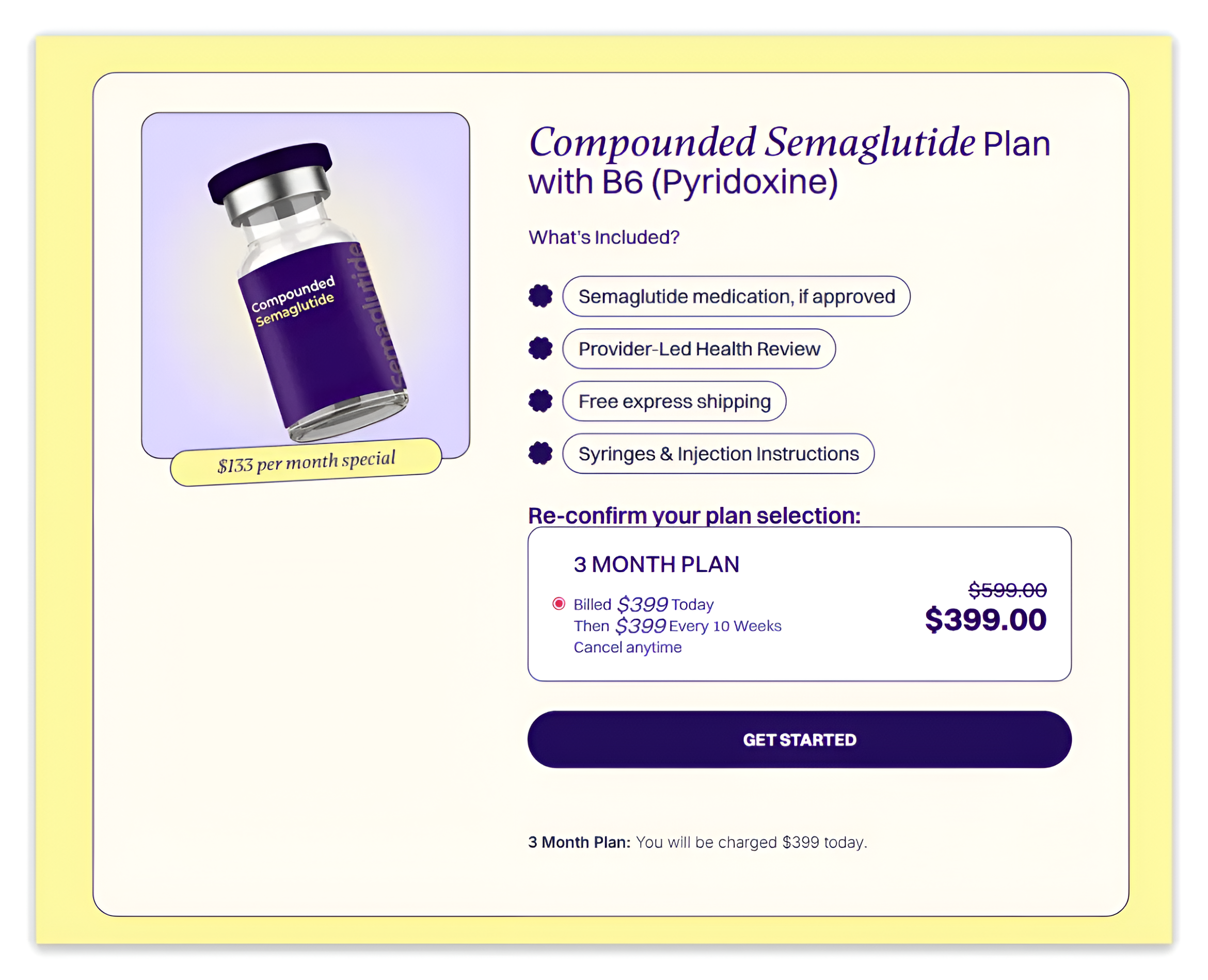 product page of Brello health